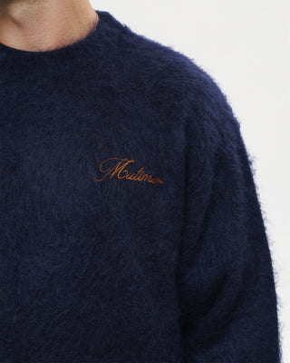 Shaggy Mohair Knit (Navy)