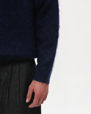 Shaggy Mohair Knit (Navy)