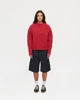 Shaggy Mohair Knit (Wine)