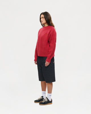 Shaggy Mohair Knit (Wine)