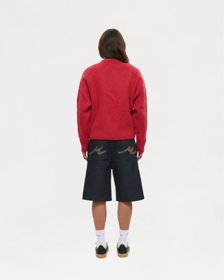 Shaggy Mohair Knit (Wine)