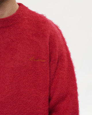 Shaggy Mohair Knit (Wine)