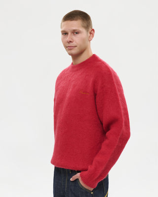 Shaggy Mohair Knit (Wine)