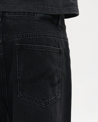 Straight Cut Denim (Aged Black)
