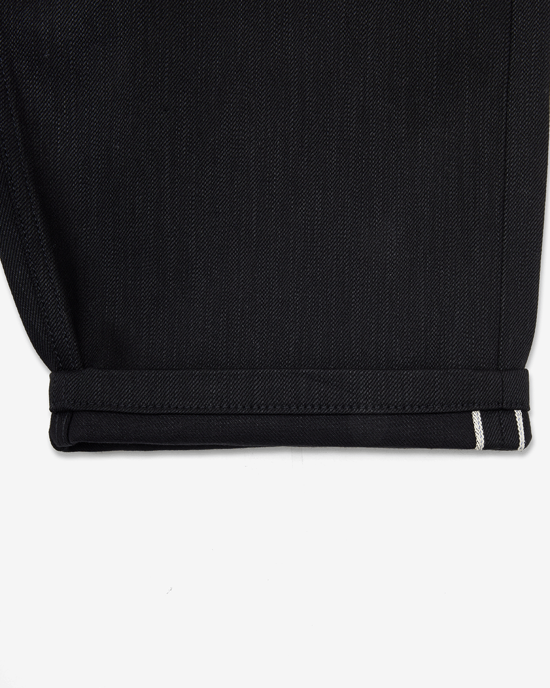 selvedge denim cuff showing yarn