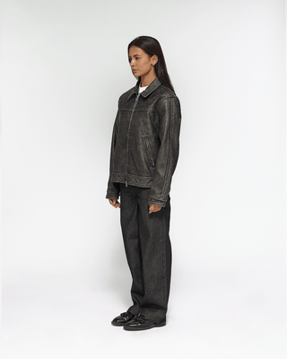 Distressed Leather Jacket