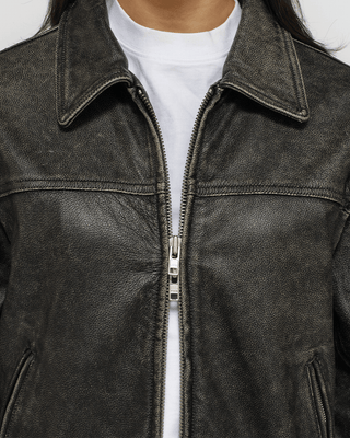 Distressed Leather Jacket