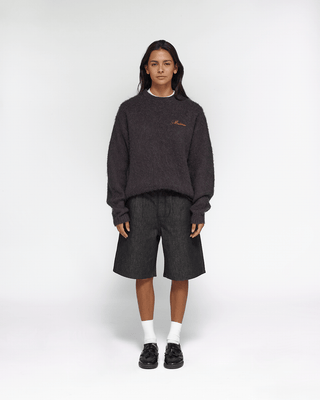 Shaggy Mohair Knit (Charcoal)