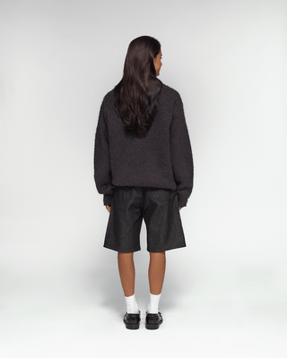 Shaggy Mohair Knit (Charcoal)