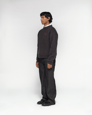 Shaggy Mohair Knit (Charcoal)