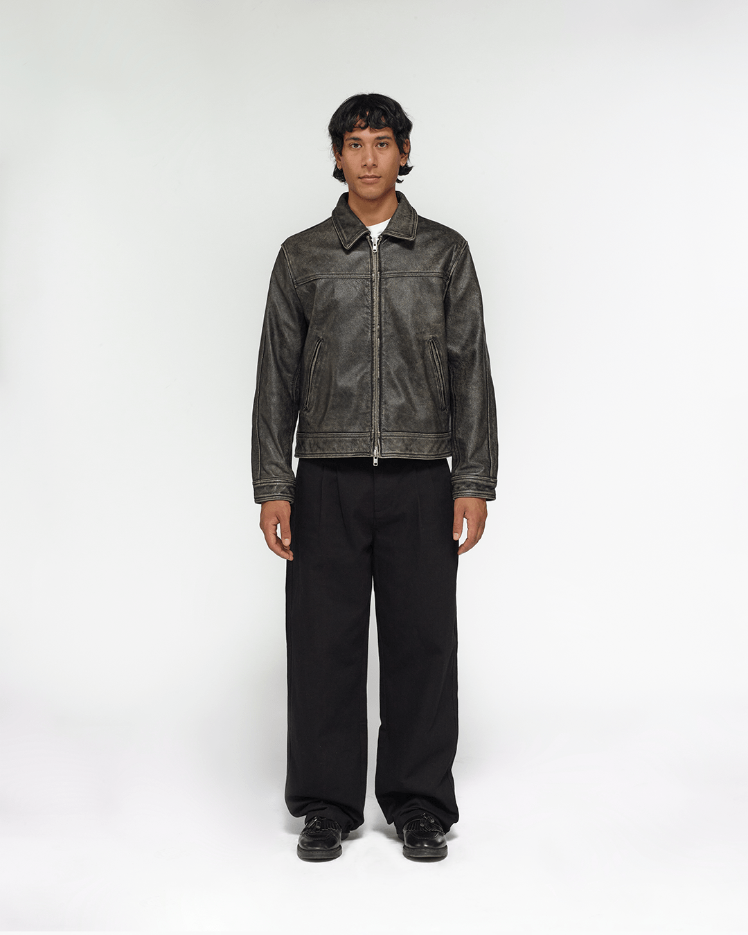 Distressed Leather Jacket | Full-Grain | Mutimer Distressed Leather Jacket | Full-Grain | Mutimer