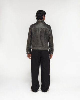 Distressed Leather Jacket