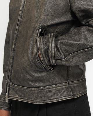Distressed Leather Jacket