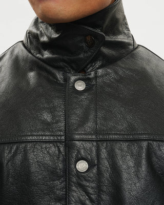 Universal Trucker Jacket (Black Leather)