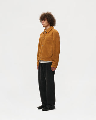 Suede Universal Trucker Jacket (Tan)