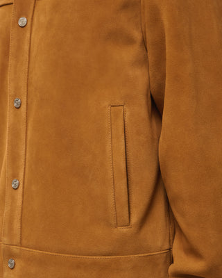 Suede Universal Trucker Jacket (Tan)