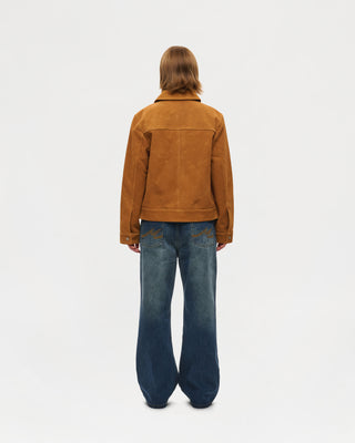 Suede Universal Trucker Jacket (Tan)