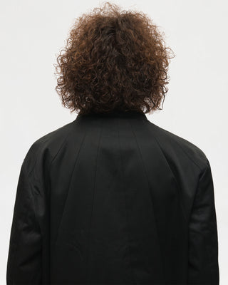 Waxed Windbreaker Jacket (Black)