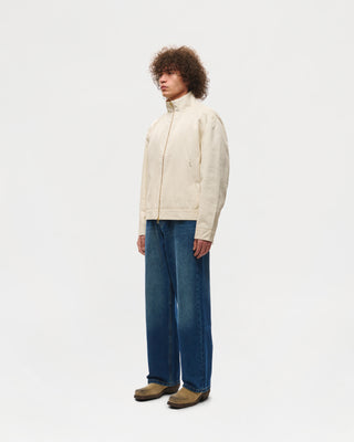 Waxed Windbreaker Jacket (Off-White)