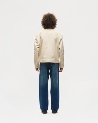 Waxed Windbreaker Jacket (Off-White)
