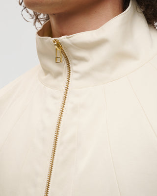 Waxed Windbreaker Jacket (Off-White)