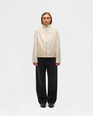 Waxed Windbreaker Jacket (Off-White)