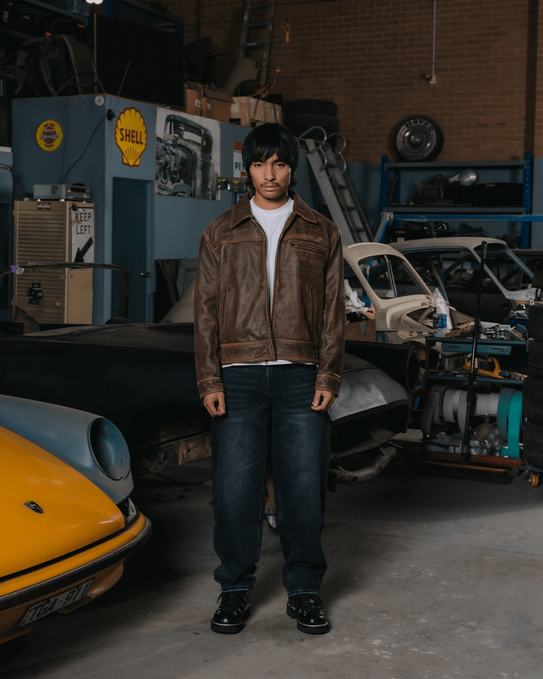 Mutimer Jacket Aged Heavy Wash Leather Jacket – Mutimer